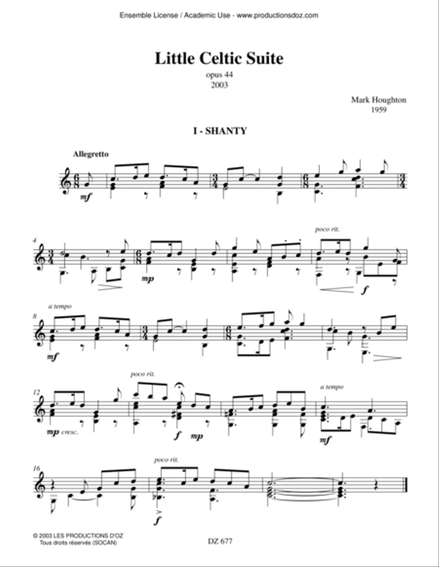 Little Celtic Suite Little Celtic Suite Classical Guitar scores gallery preview page 3