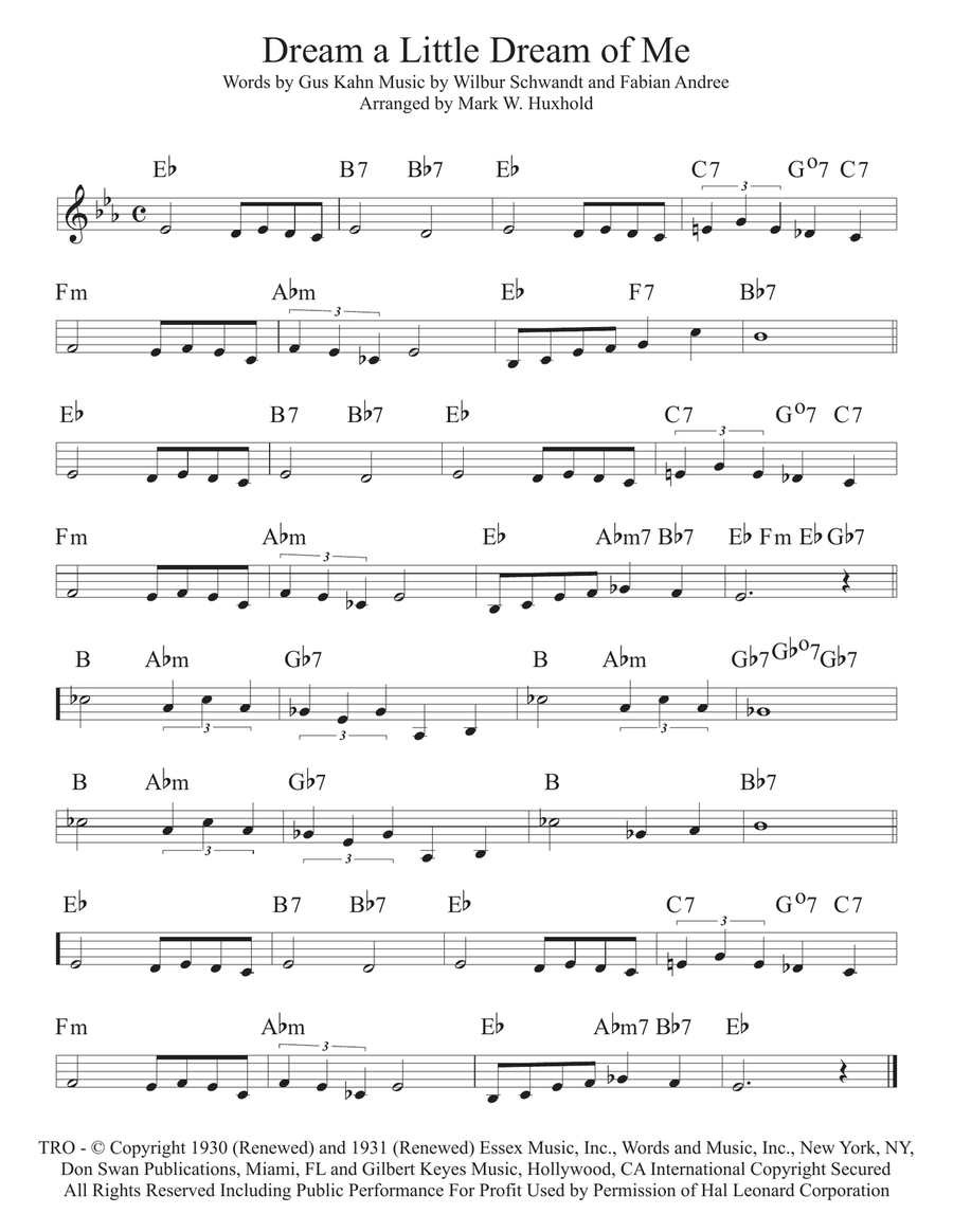 Dream A Little Dream Of Me Piano scores gallery preview page 4