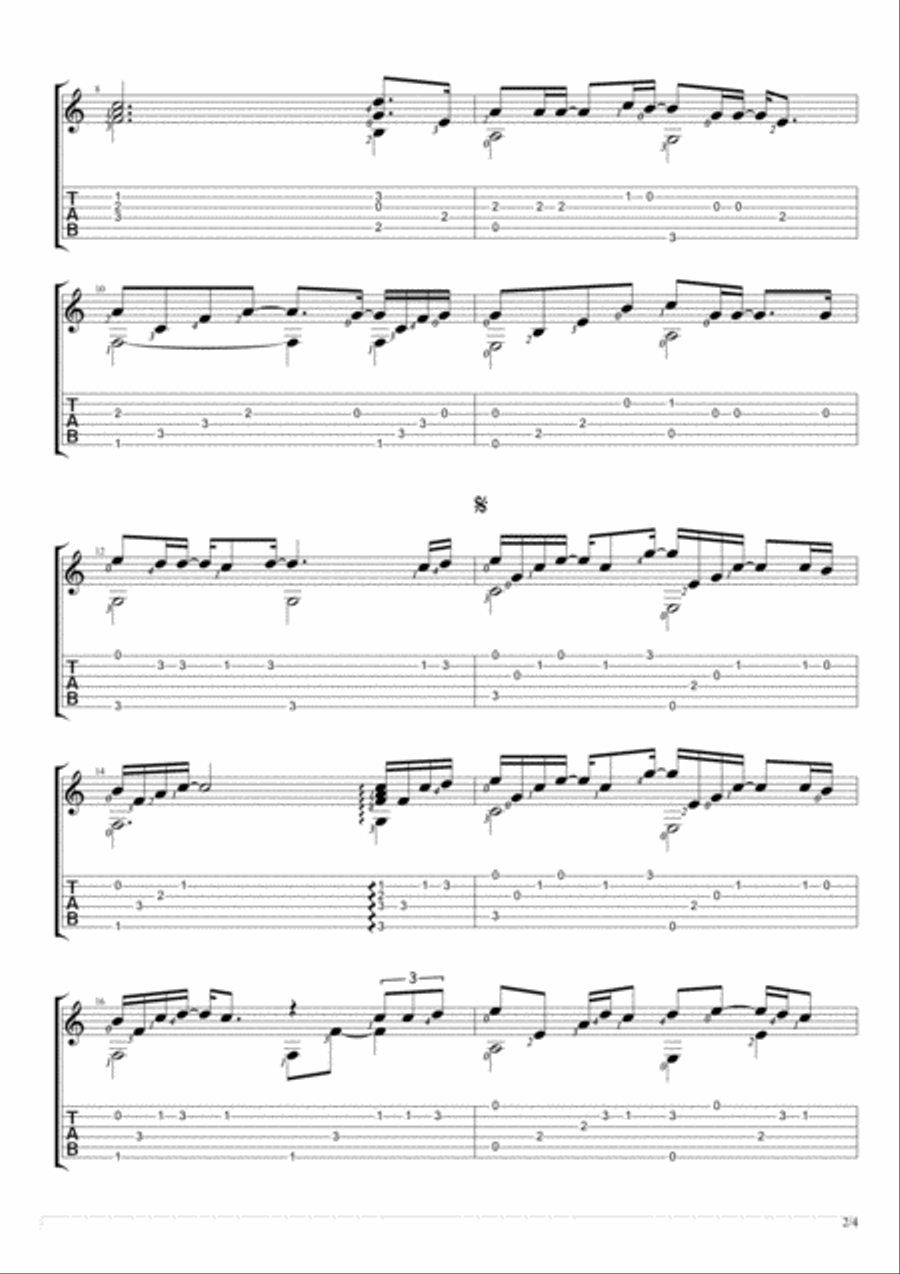 The Way You Look At Me The Way You Look At Me Guitar Tablature scores gallery preview page 2