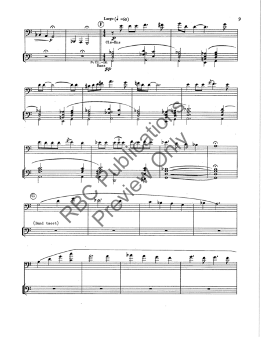 Aria For Trombone Concert Band scores gallery preview page 10
