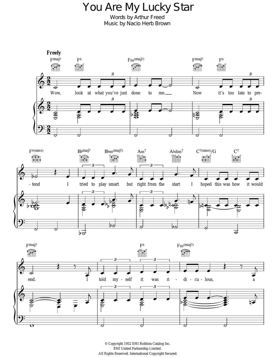 You Are My Lucky Star You Are My Lucky Star Guitar scores gallery preview page 1