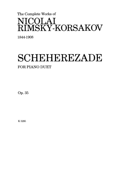 Scheherezade - 1 Piano/4 Hands