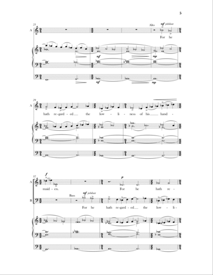 Magnificat & Nunc Dimittis (St. Thomas Service) 4-Part scores gallery preview page 5