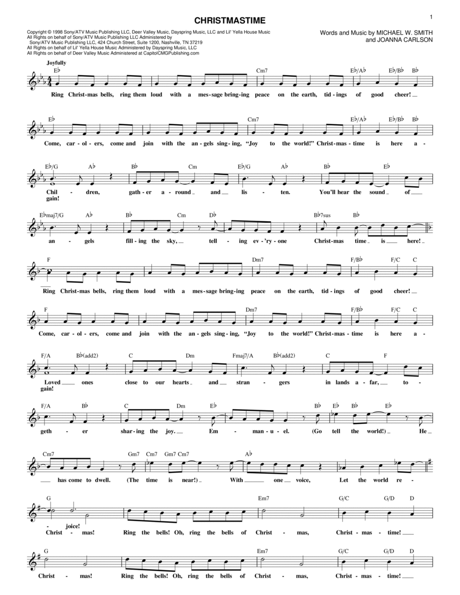 Christmastime Piano scores gallery preview page 1
