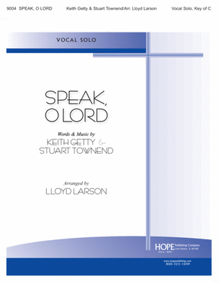 Book cover for Speak, O Lord