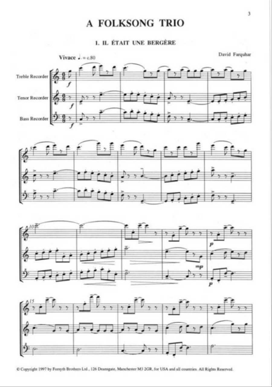 A Folk Song Trio ATB scores gallery preview page 2
