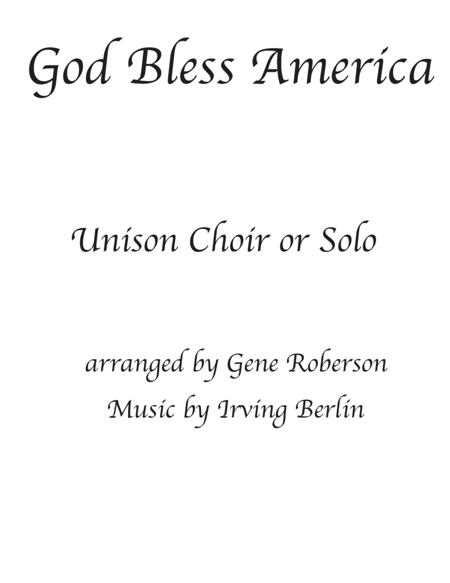 God Bless America ® Piano, Vocal, Guitar scores gallery preview page 1