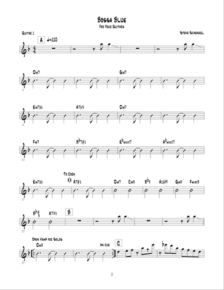 Jazz Guitar Ensembles Level 3 Guitar Ensemble scores gallery preview page 3