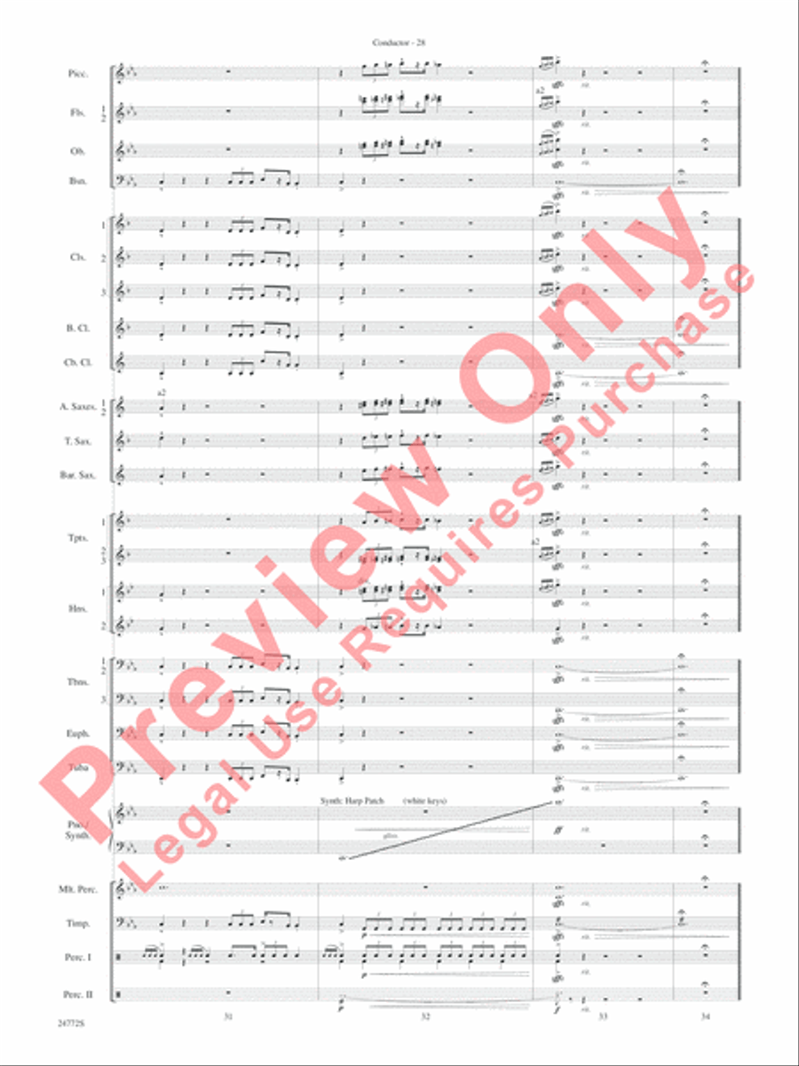 The Star WarsA(r) Epic - Part I, Suite from Concert Band scores gallery preview page 31
