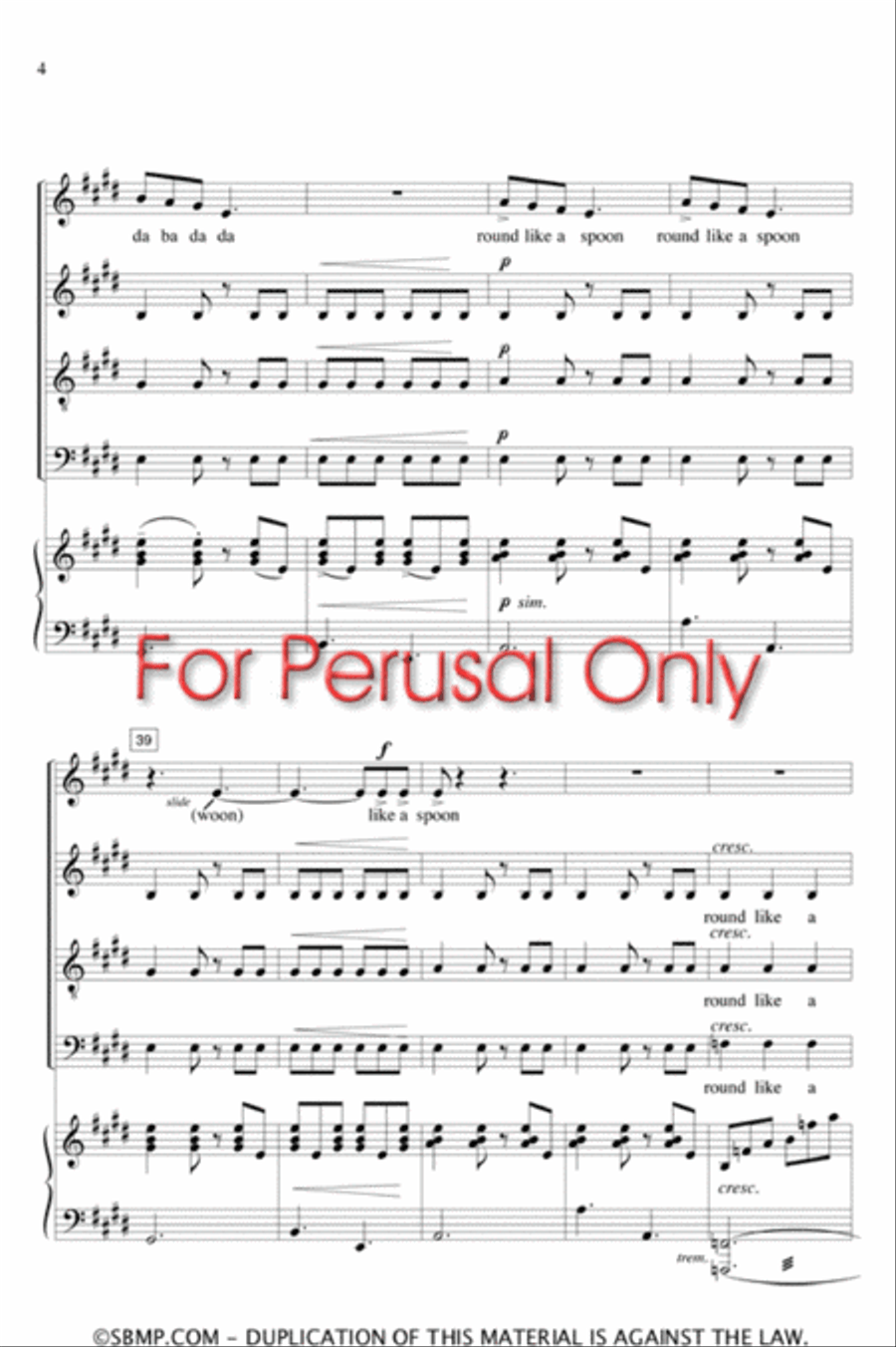 porky & porkie - SATB Octavo 4-Part scores gallery preview page 4