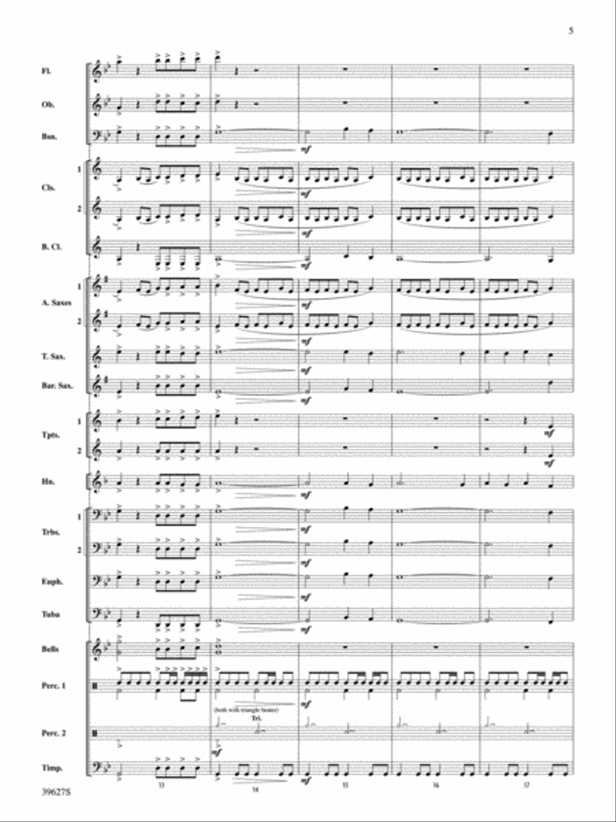 Flash Flood: Score Flash Flood: Score Concert Band scores gallery preview page 5