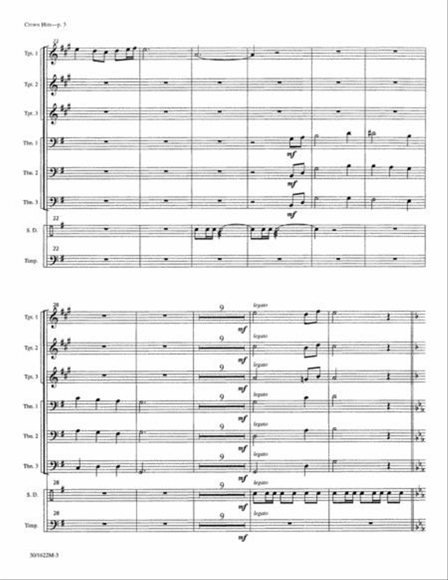 Crown Him, Lord of All - Brass and Percussion Choir scores gallery preview page 4