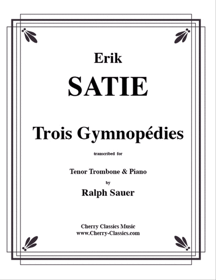 Trois Gymnopédie for Trombone & Piano Piano Accompaniment scores gallery preview page 1