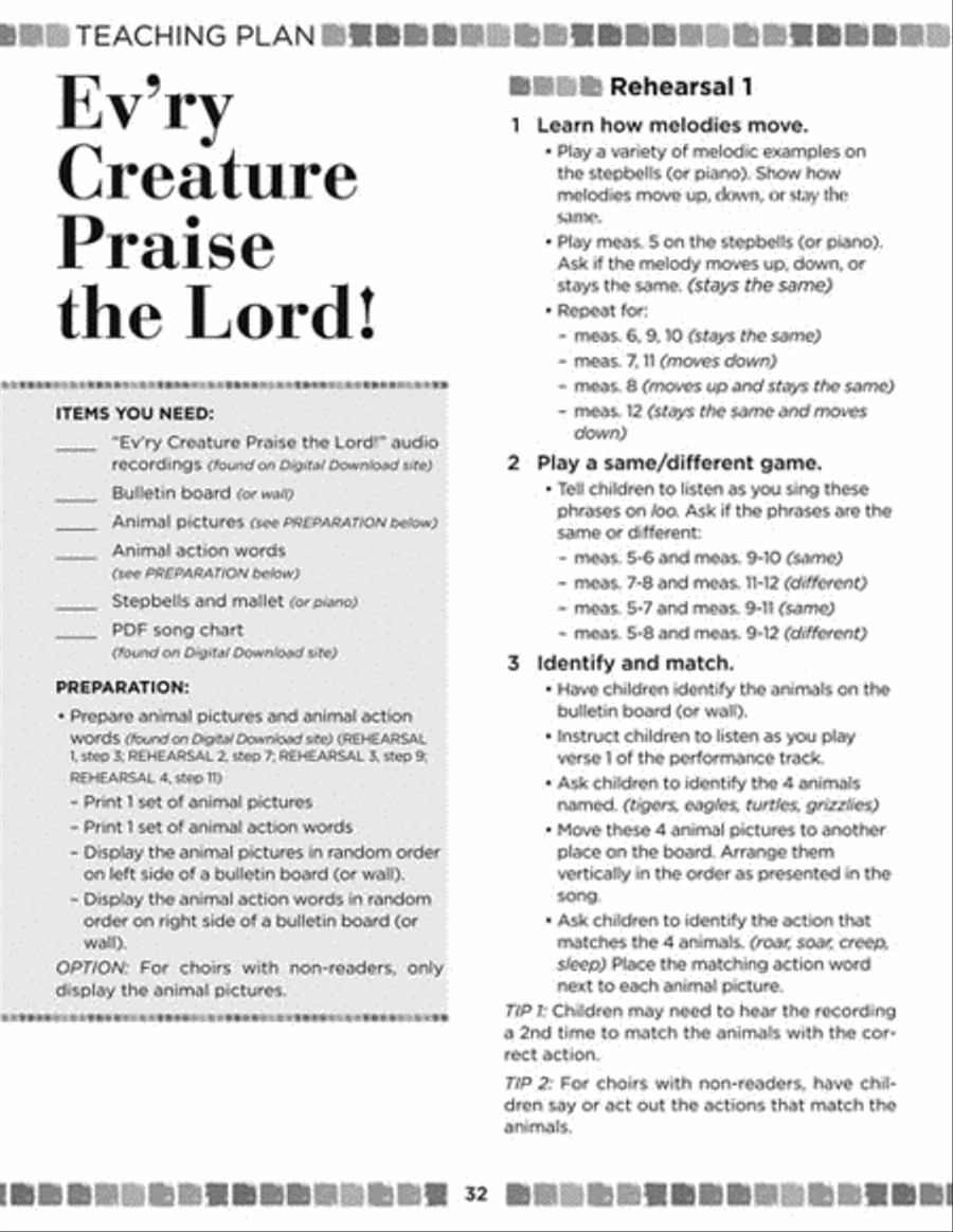 Sing and Celebrate 8! Sacred Songs for Young Voices Unison Choir scores gallery preview page 7