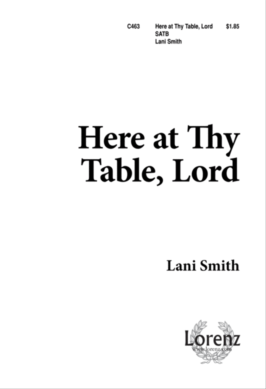 Here at Thy Table, Lord 4-Part scores gallery preview page 2