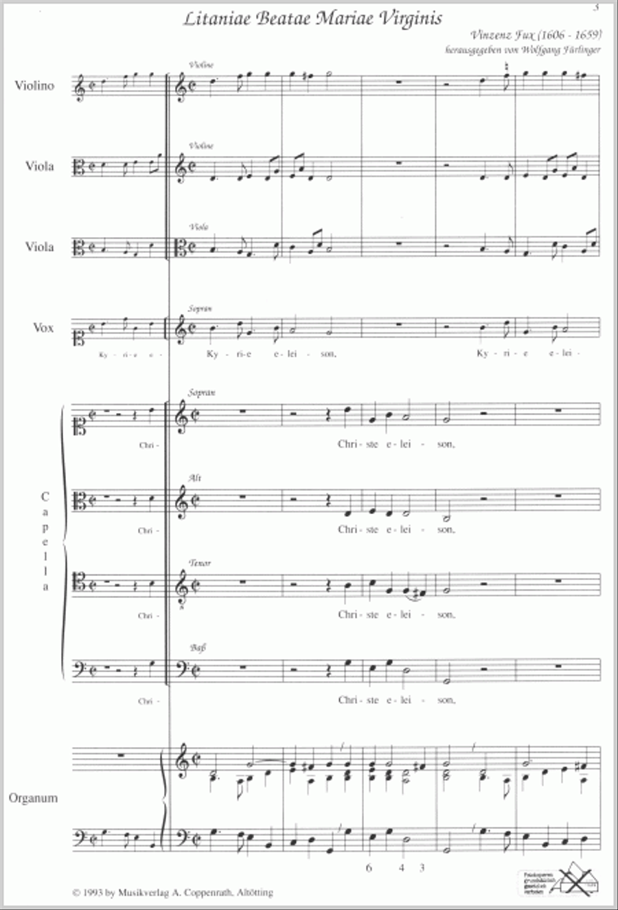 Litaniae Beatae Mariae Virginis 4-Part scores gallery preview page 2