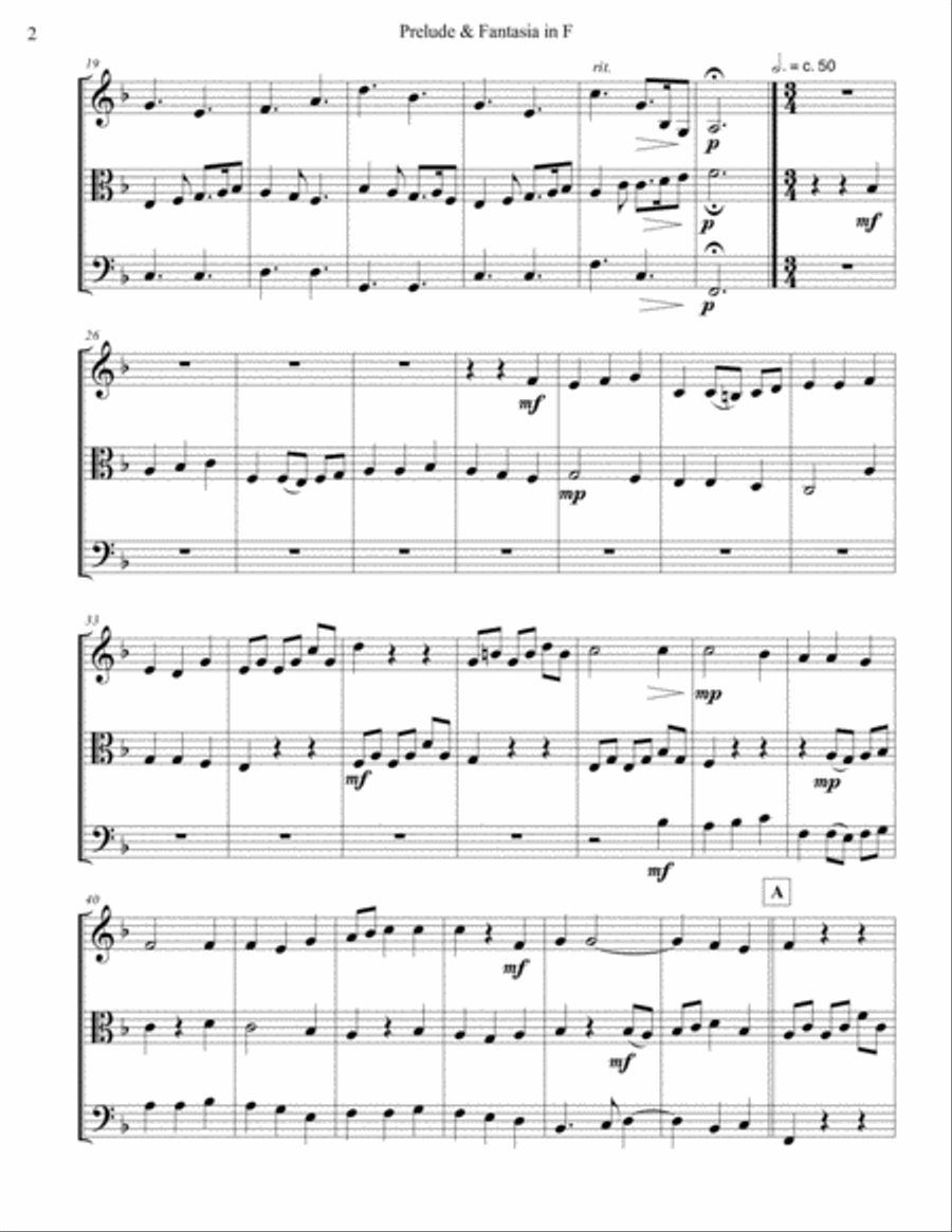 7 Preludes & Fantasias for String Trio String Trio scores gallery preview page 2