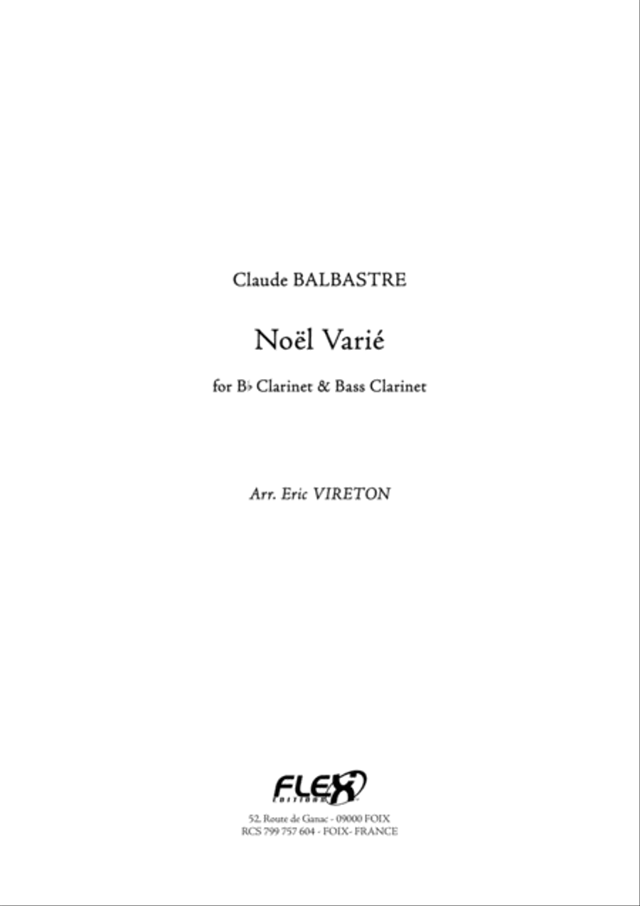 Noel Varie Clarinet Duet scores gallery preview page 1
