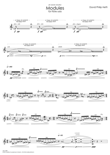 Modules, for flute solo