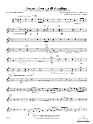 Pezzo in forma di Sonatina: B-flat Tenor Saxophone