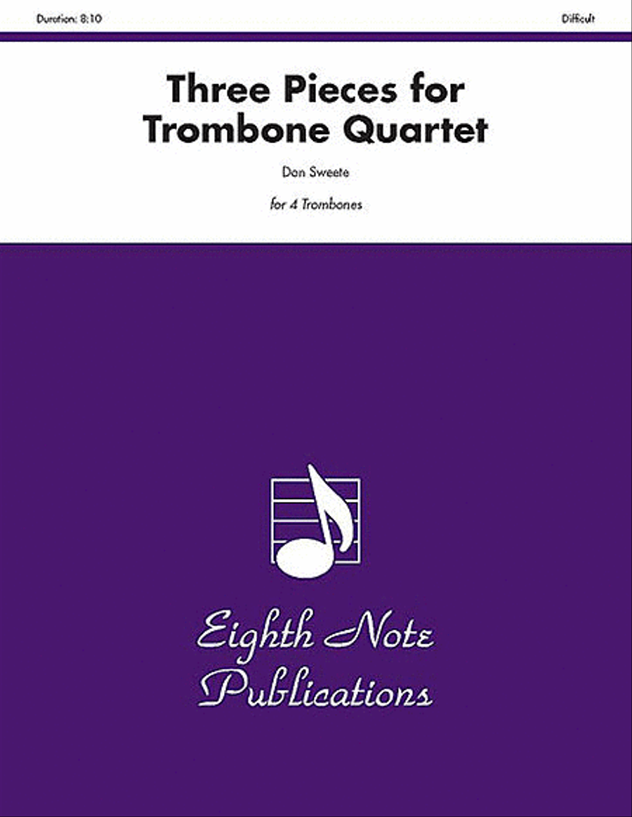 Three Pieces for Trombone Quartet Trombone Quartet scores gallery preview page 1