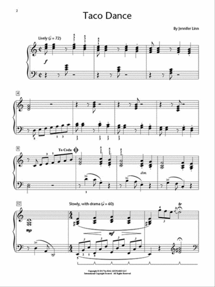 Taco Dance Piano Method scores gallery preview page 2