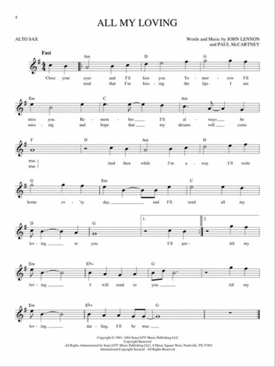 Easy Pop Melodies Alto Saxophone scores gallery preview page 4