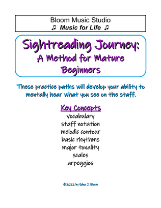Sightreading Journey: A Method for Mature Beginners of Any Instrument or Vocal Range