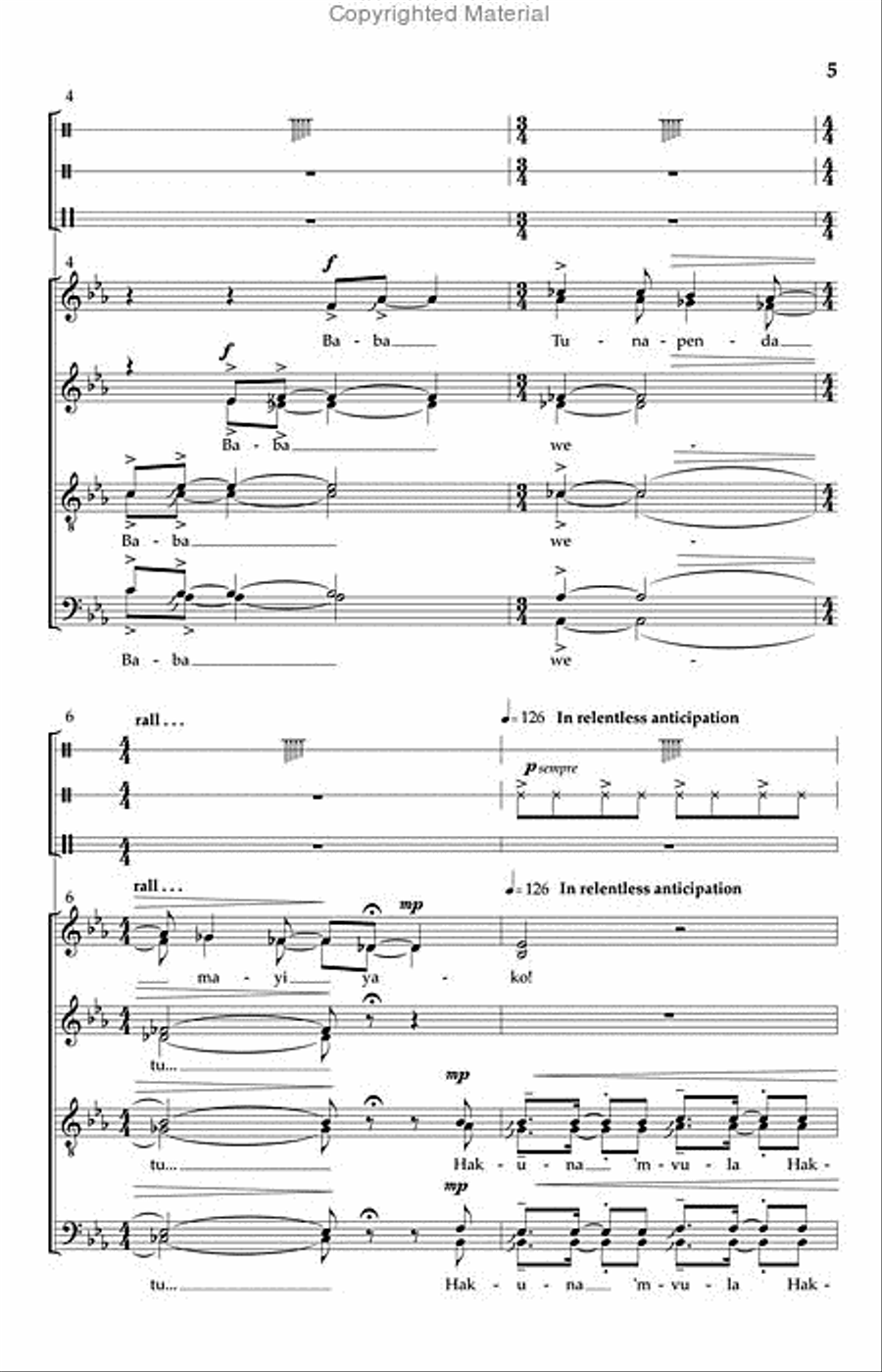 Earth Drum (Percussion Parts) Percussion scores gallery preview page 3