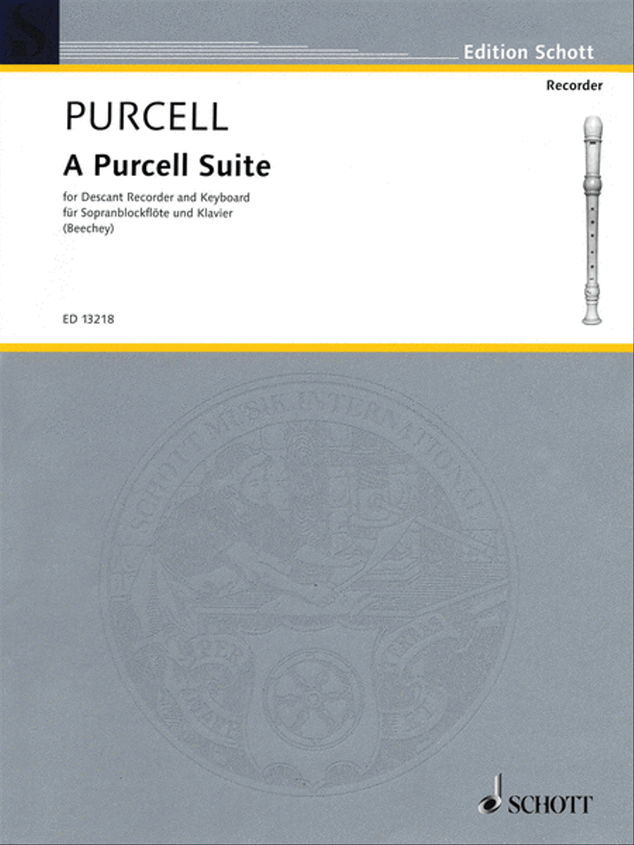 A Purcell Suite: Seven (7) Pieces For Descant Recorder And Keyboard Soprano Recorder scores gallery preview page 1