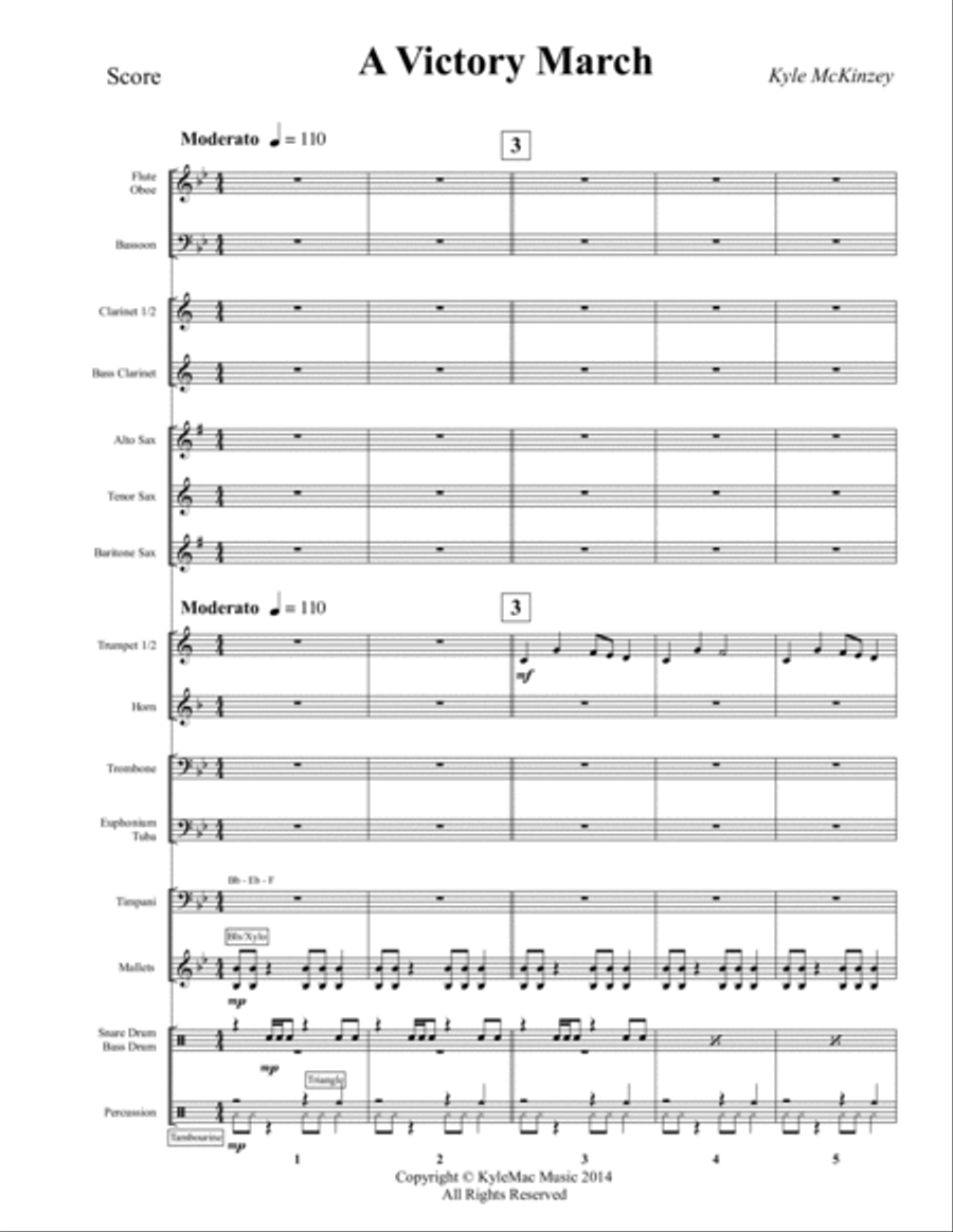 A Victory March A Victory March Concert Band scores gallery preview page 2