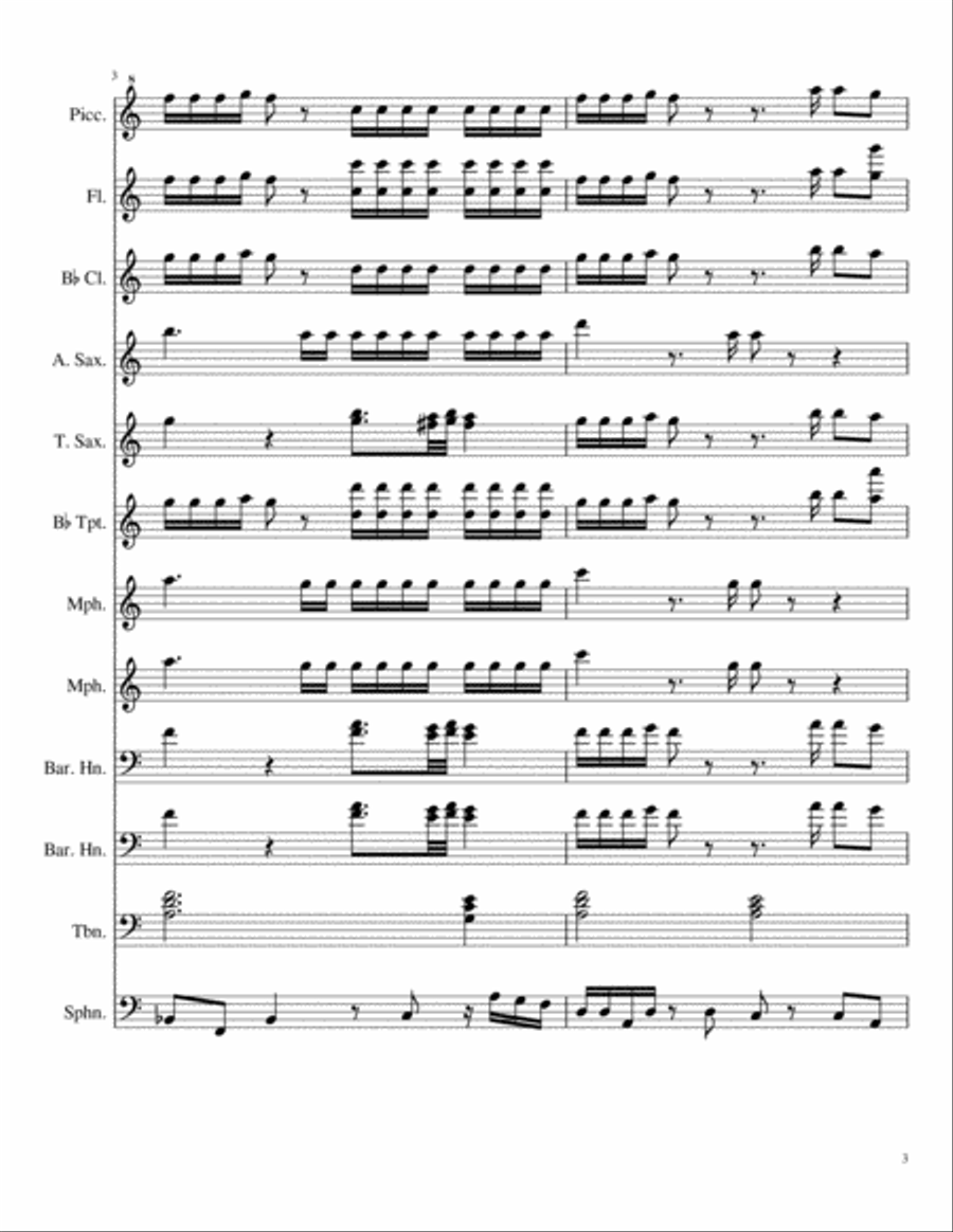 Neighbors Know My Name-Trey Songz Marching Band scores gallery preview page 3
