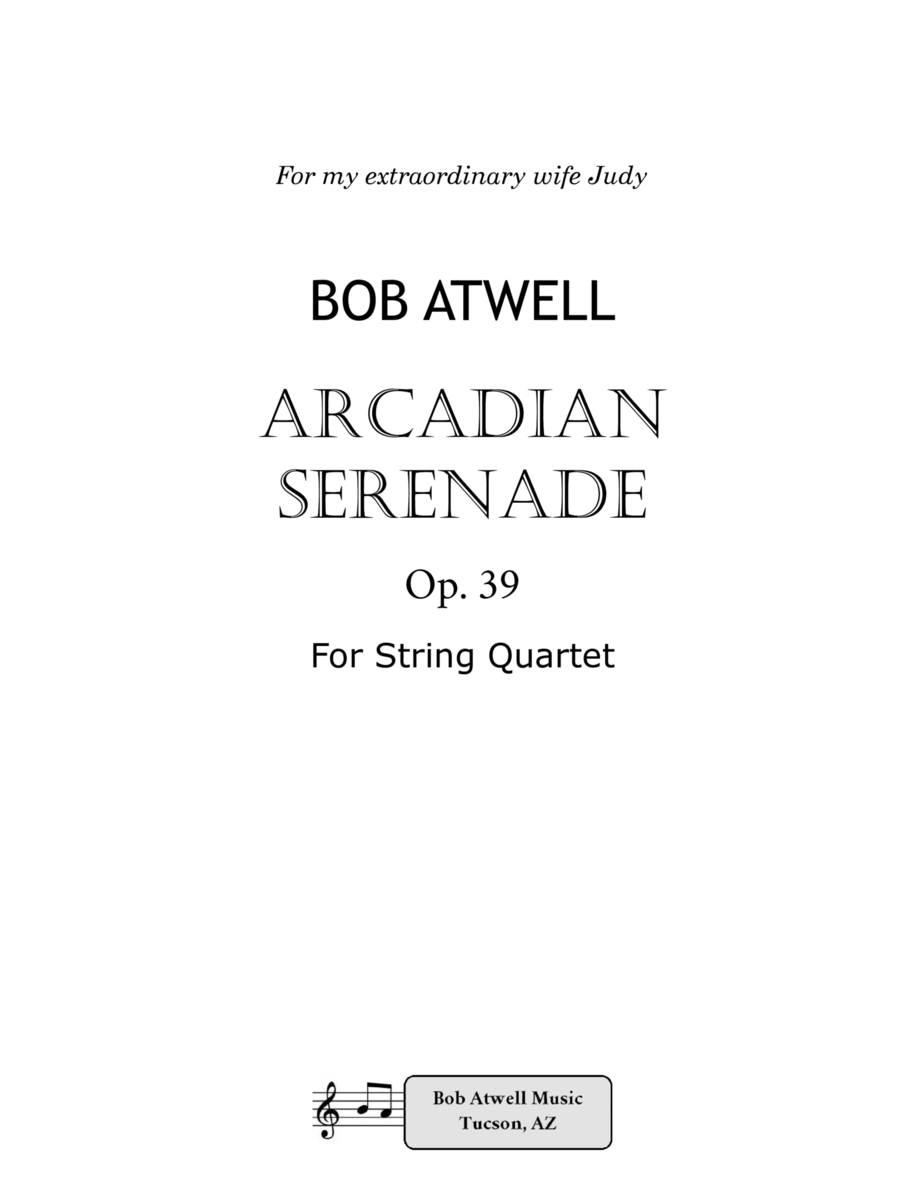Arcadian Serenade Arcadian Serenade String Quartet scores gallery preview page 1