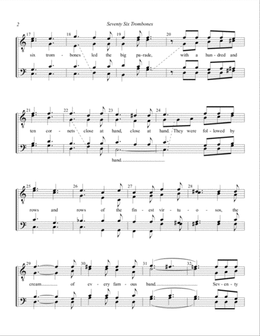 Seventy Six Trombones TTBB scores gallery preview page 2