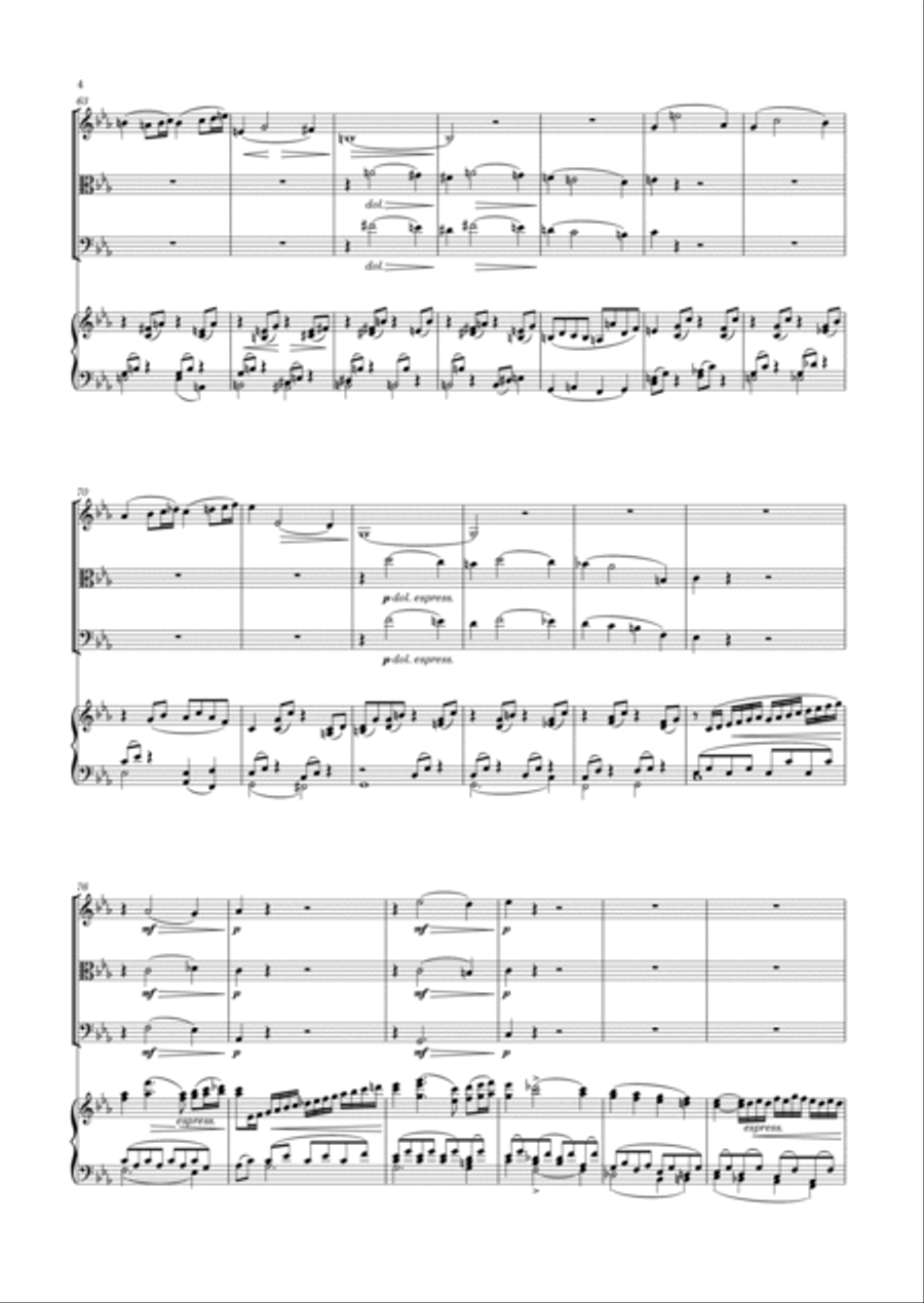 Alary - Piano Quartet in E flat major, Op.12 Piano Quartet scores gallery preview page 5