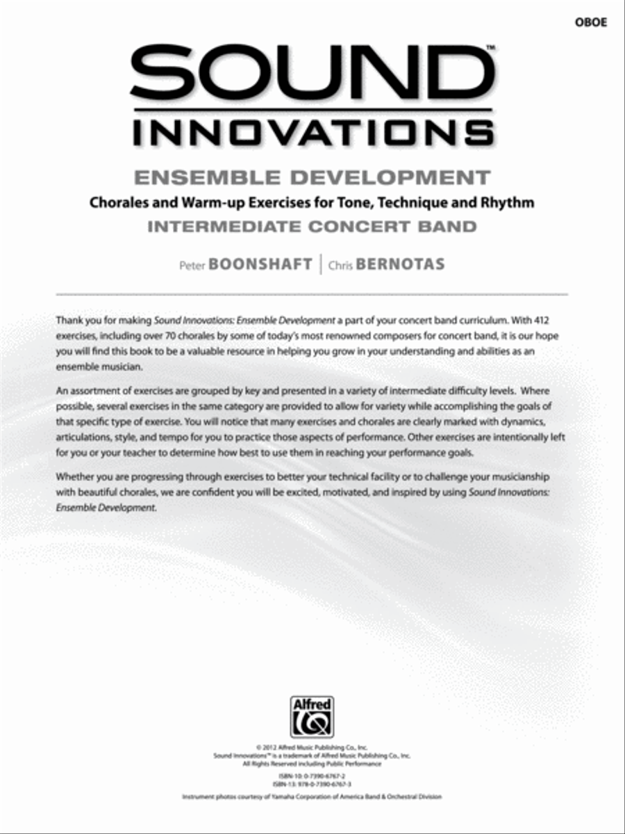 Sound Innovations for Concert Band -- Ensemble Development for Intermediate Concert Band Concert Band Methods scores gallery preview page 2