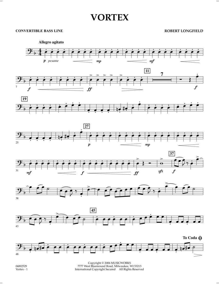 Vortex - Convertible Bass Line Part scores gallery preview page 1