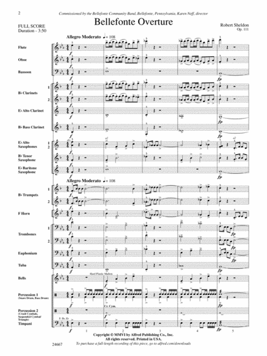 Bellefonte Overture: Score