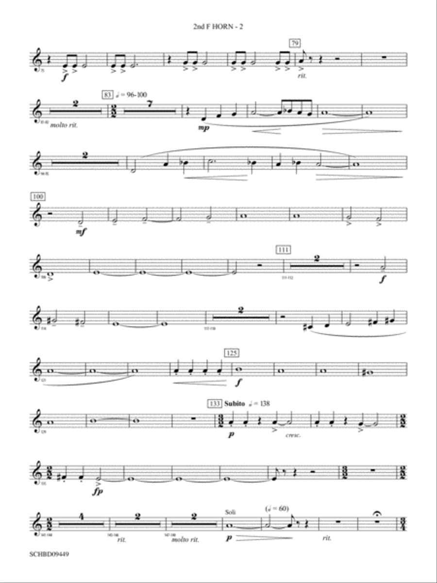 Psalm 46: 2nd F Horn Concert Band scores gallery preview page 2