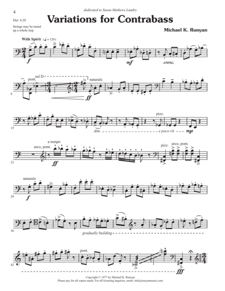 Variations for Contrabass (unaccompanied)