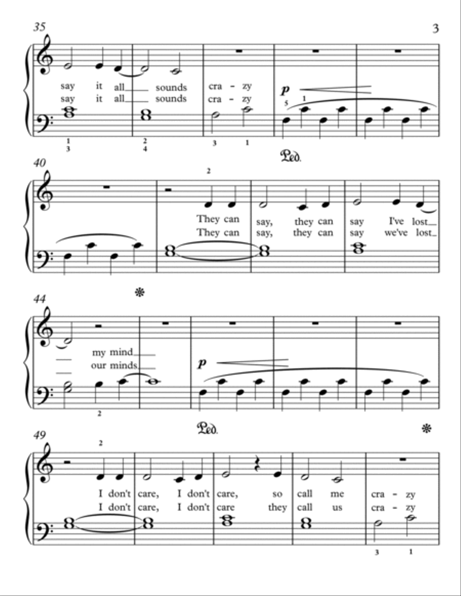A Million Dreams Easy Piano scores gallery preview page 3