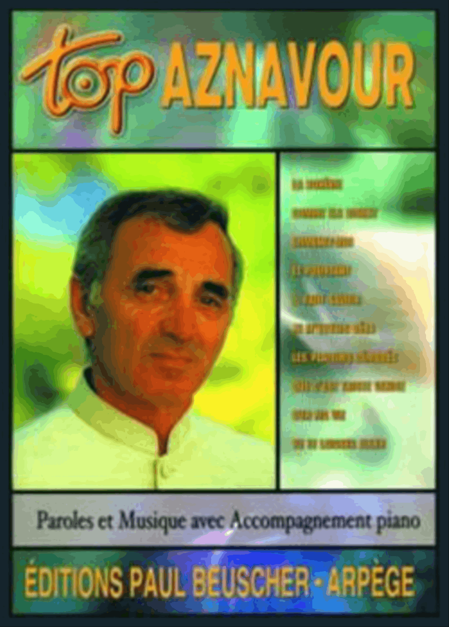 Top Aznavour Piano, Vocal, Guitar scores gallery preview page 1