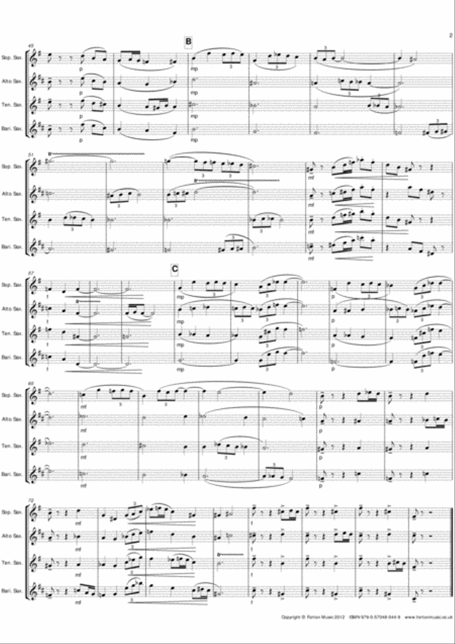 Fortunes Saxophone Quartet scores gallery preview page 3