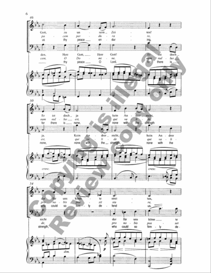 Verleih' uns Frieden (Grant Unto Us Thy Peace, O Lord) (Choral Score) image number null