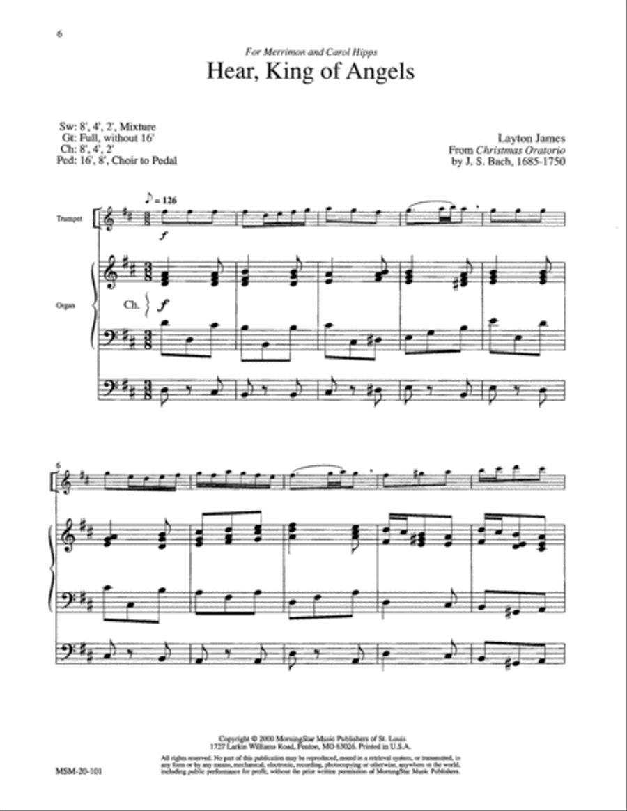 Two Festive Christmas Settings for Trumpet and Organ Trumpet scores gallery preview page 5