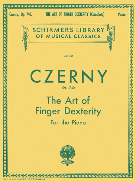 Carl Czerny: Art Of Finger Dexterity, Op. 740 - Complete