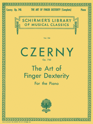 Book cover for Art Of Finger Dexterity, Op. 740 - Complete