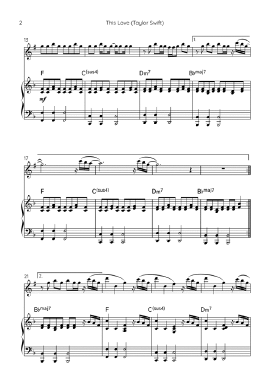 This Love Soprano Saxophone scores gallery preview page 2