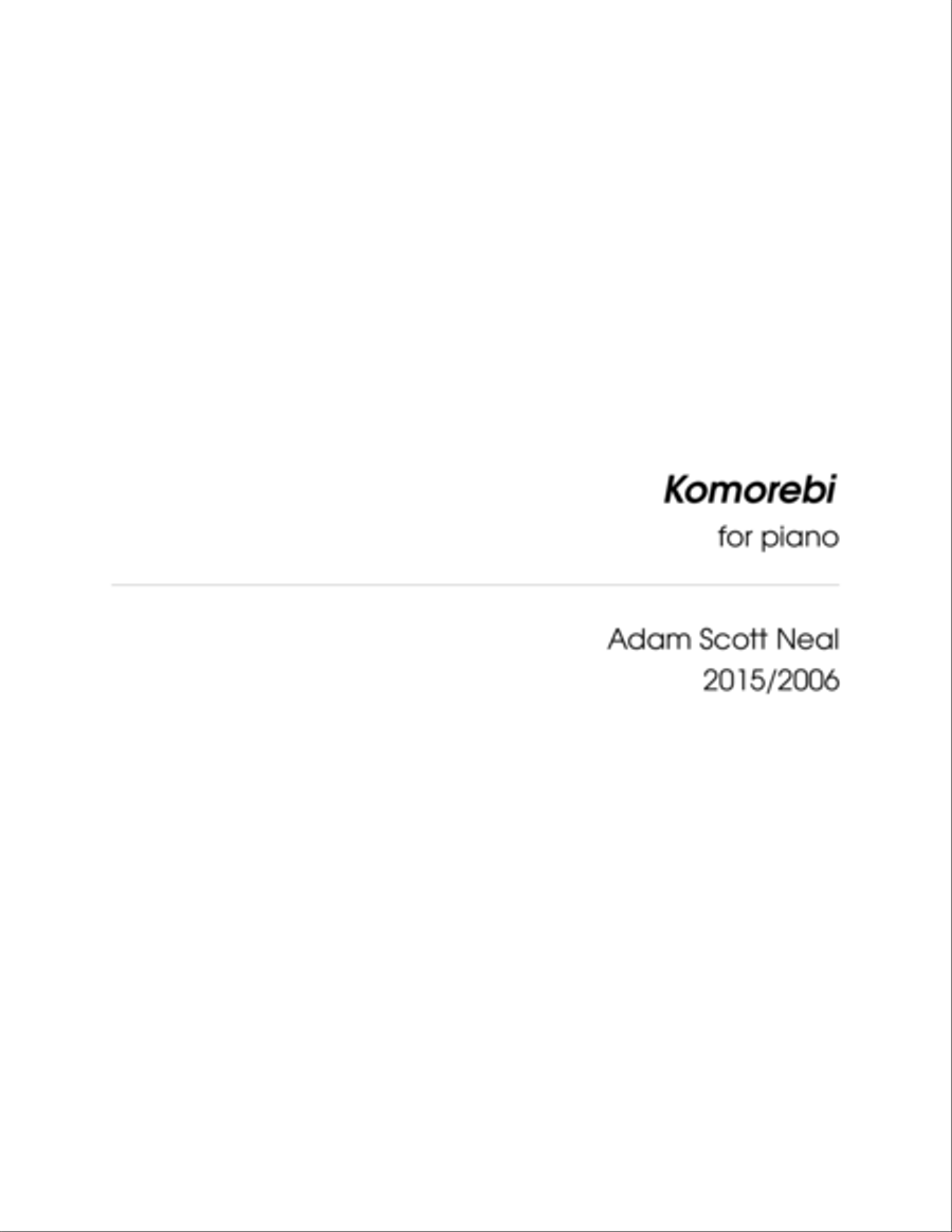 Komorebi Piano Solo scores gallery preview page 3