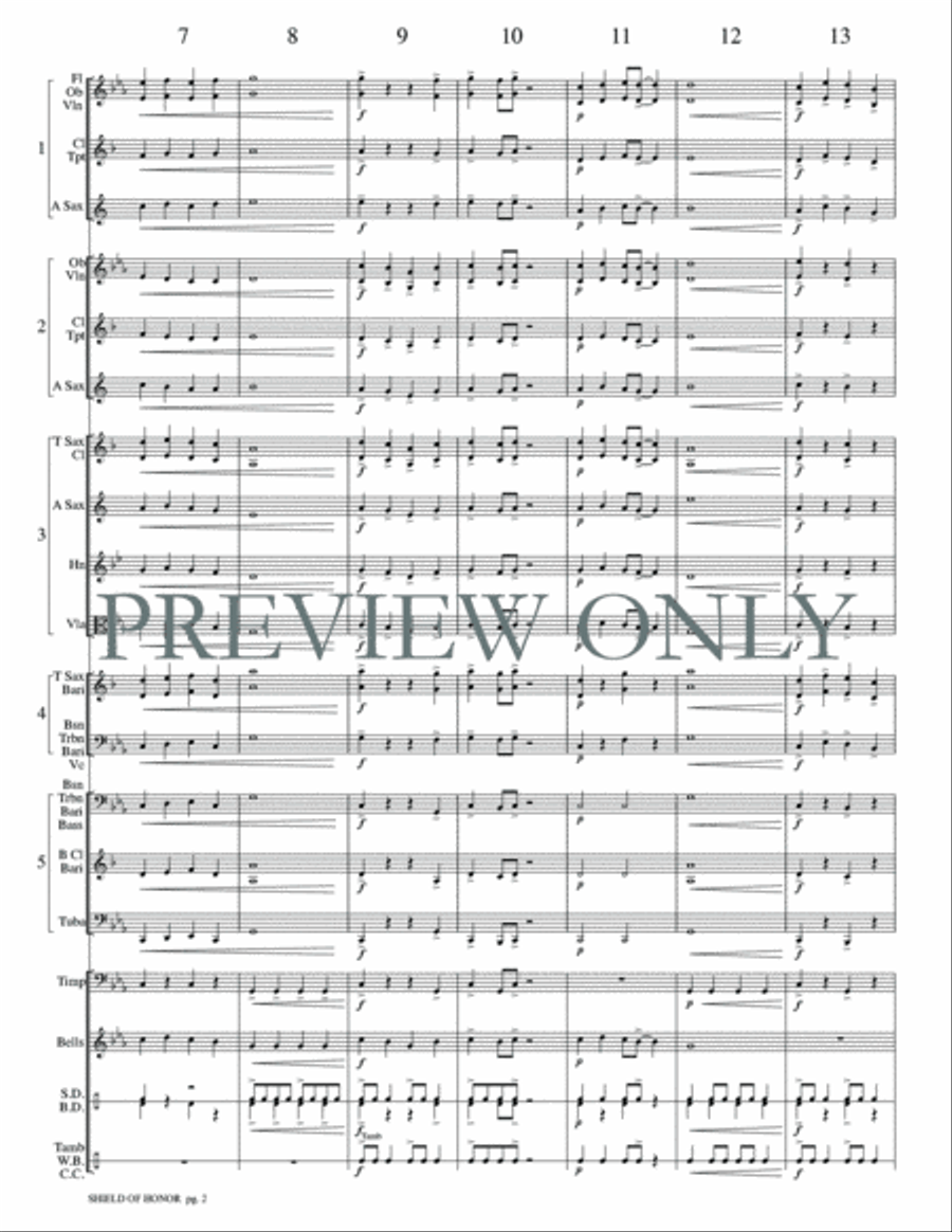 Shield of Honor Concert Band scores gallery preview page 5